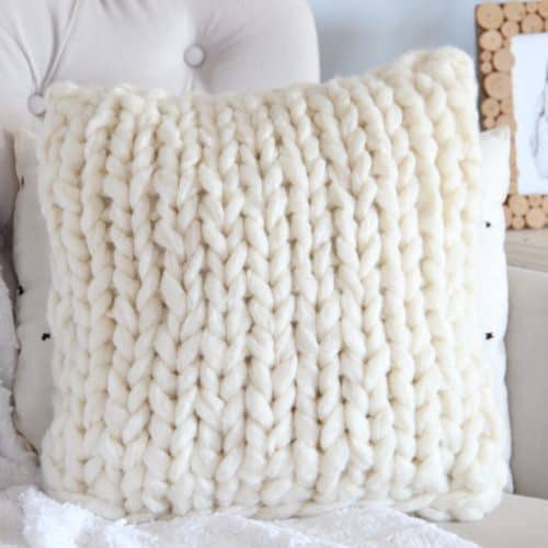 How To Make A Chunky Knit Pillow