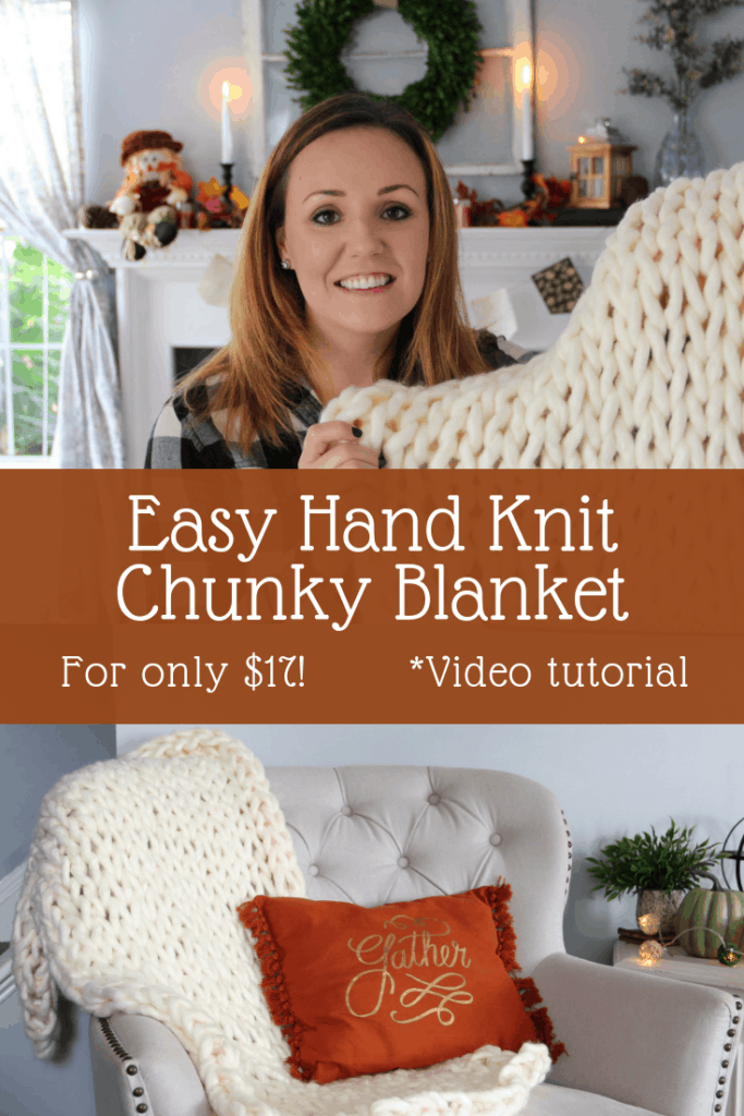 DIY Chunky Knit Blanket Tutorial Raising Nobles