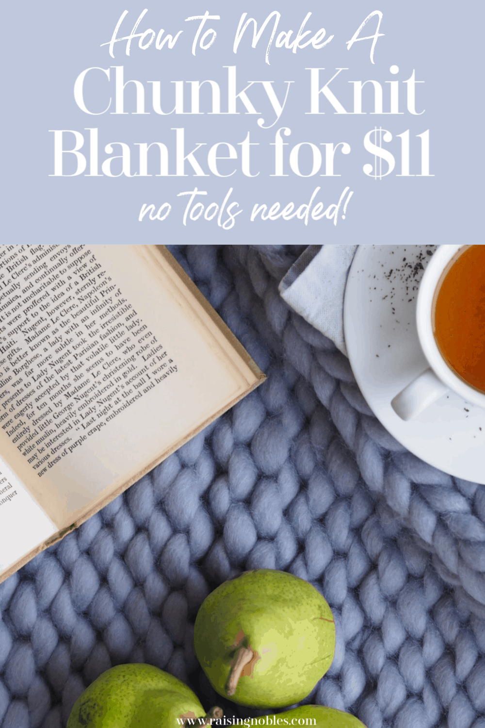 DIY Chunky Knit Blanket - How To Make A Chunky Knit Blanket - Raising ...