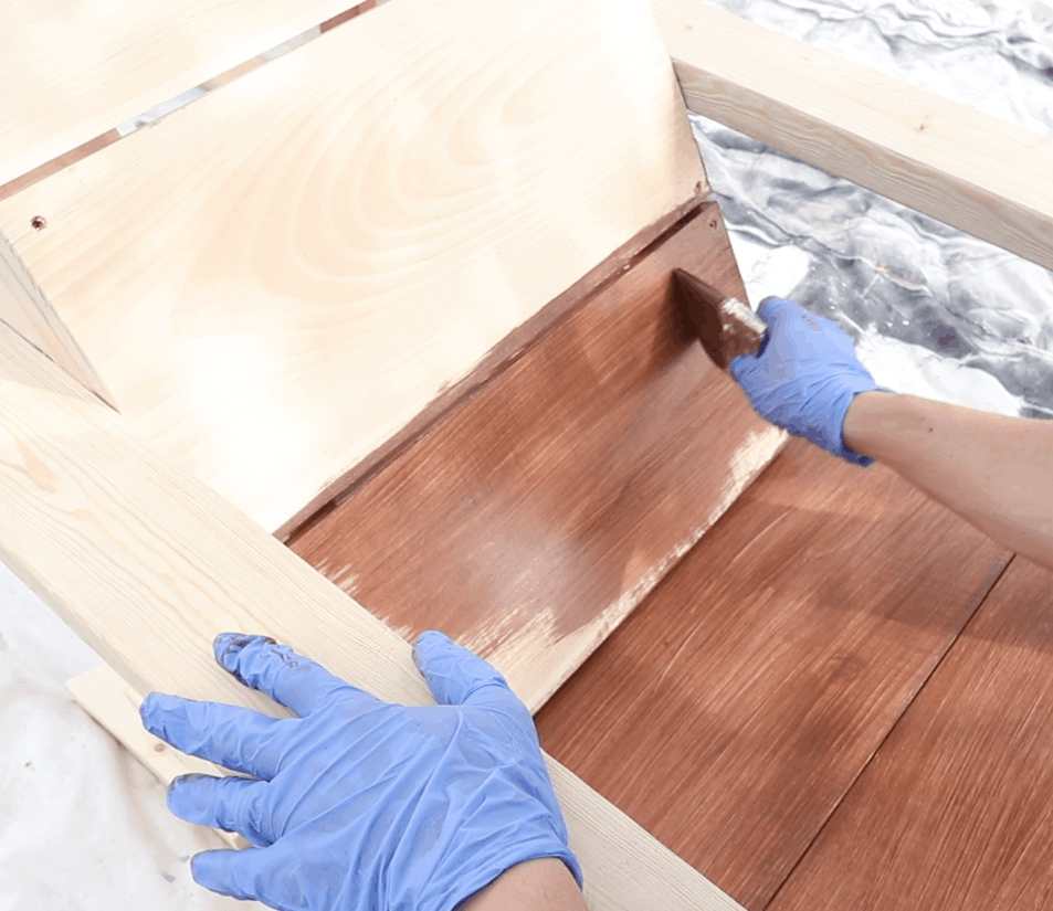 staining 2x4 adirondack chairs