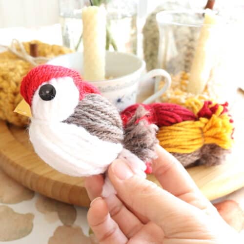 diy yarn bird tutorial