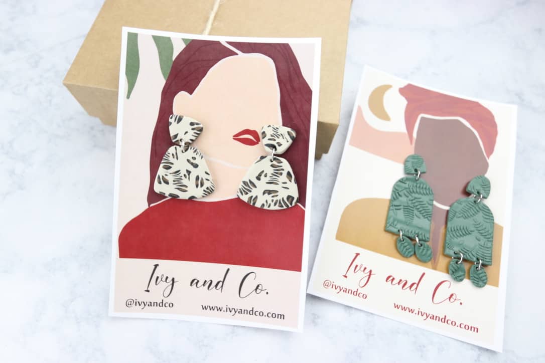 Earring Display Cards - Clay Earring Display Cards - Raising Nobles