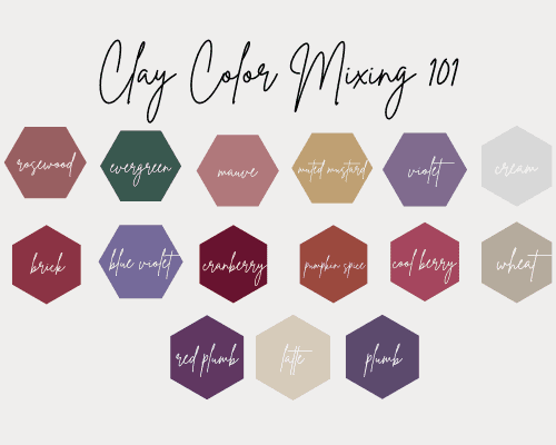 Polymer Clay Color Recipe 12: Hues of White 