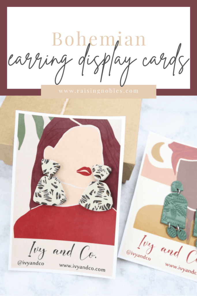 clay earring display cards