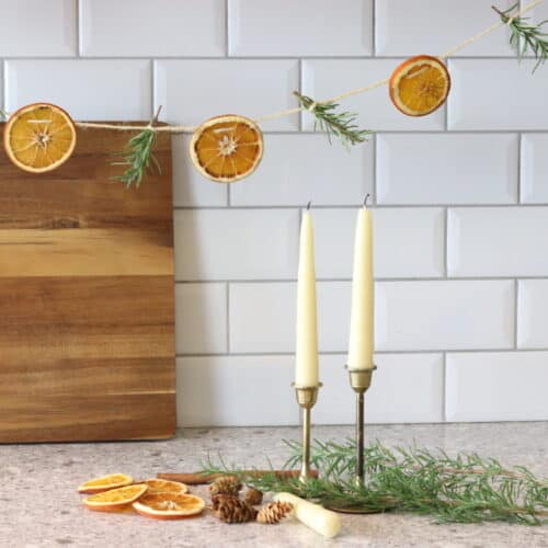 Dried Orange Garland With Rosemary