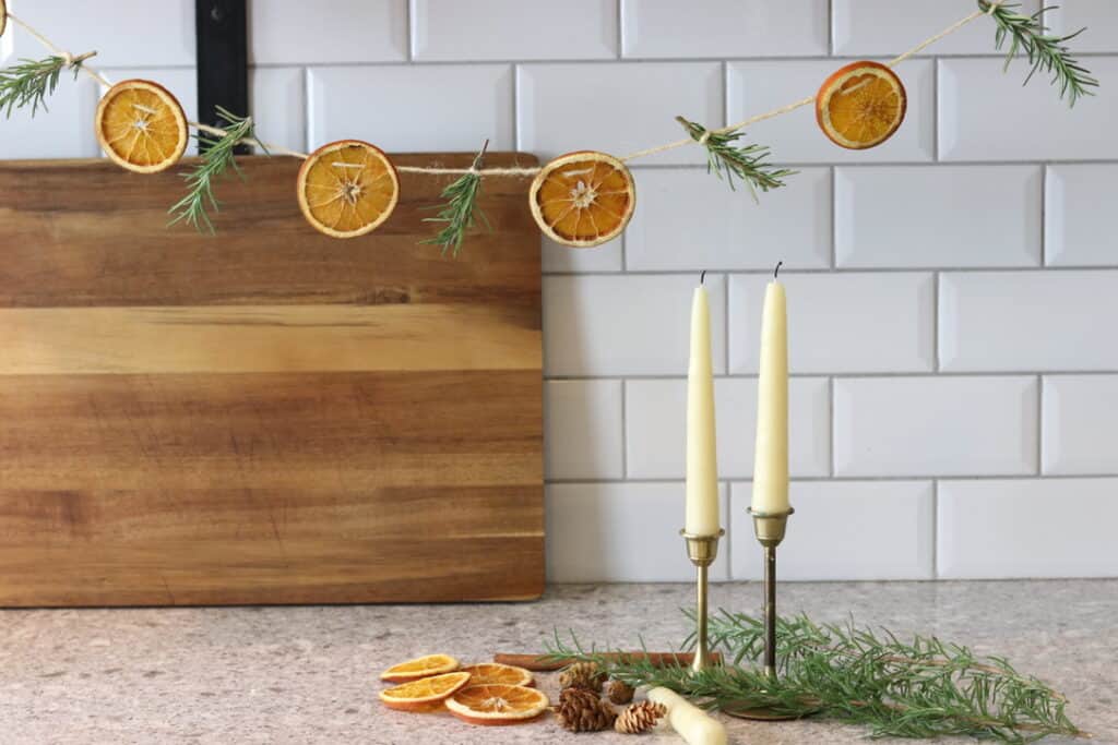 diy orange garland