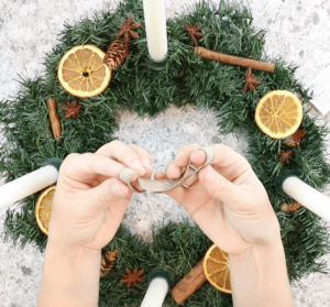 rustic farmhouse advent wreath