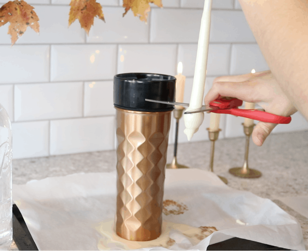 How to make Dipped Beeswax Taper Candles with Old World Charm - Tidbits