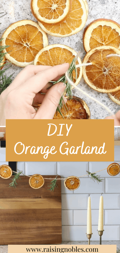 diy orange garland