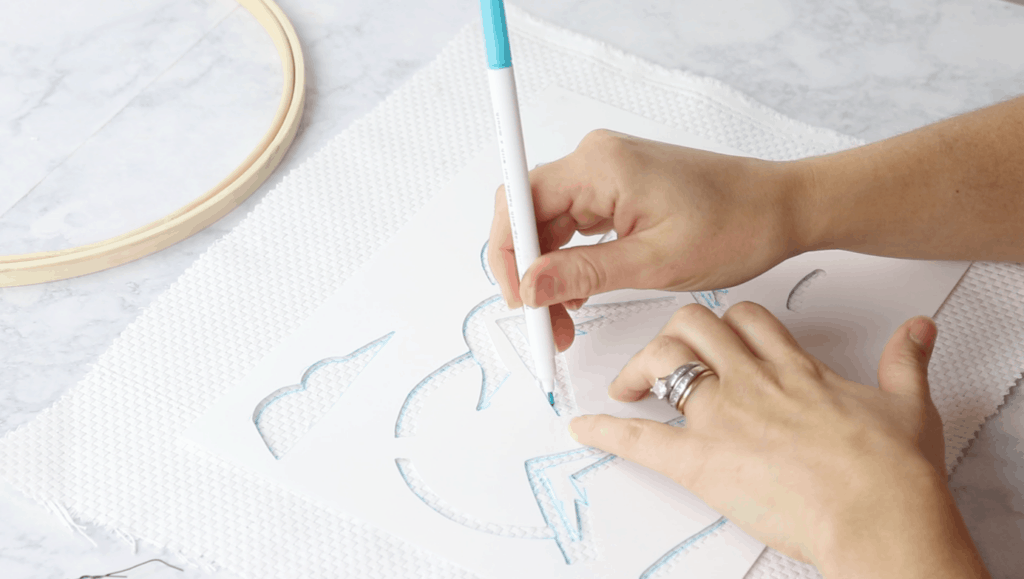 how to transfer punch needle pattern