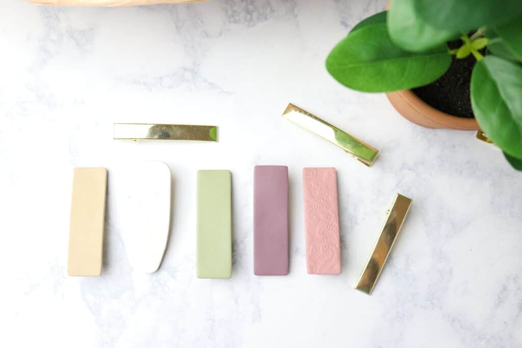 polymer clay hair clips tutorial