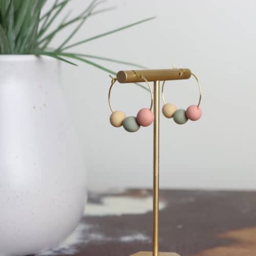 how to make polymer clay bead earrings