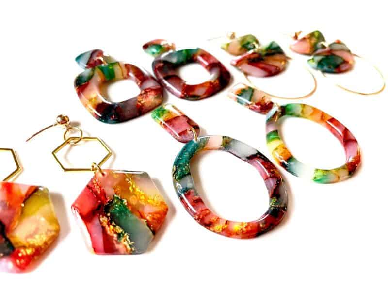 how to make clay earrings glossy